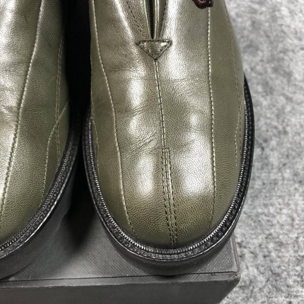 Paul Green Shoes Womens Size 7.5 Green Leather Lace Up Oxford Vibram Comfort - Picture 6 of 16